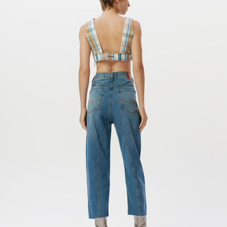 Calca Jeans Long Rise Rebolos