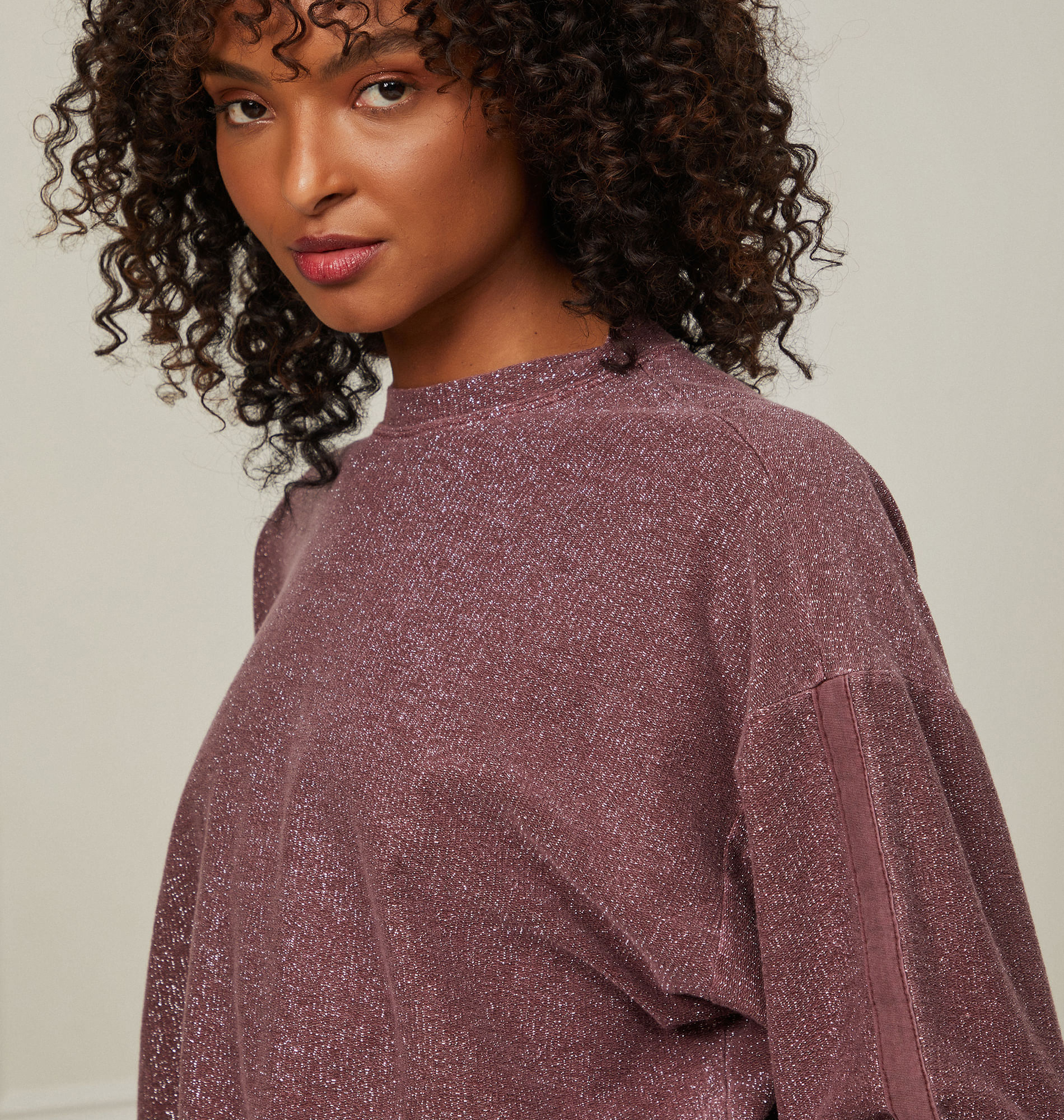 Blusa De Malha Com Lurex