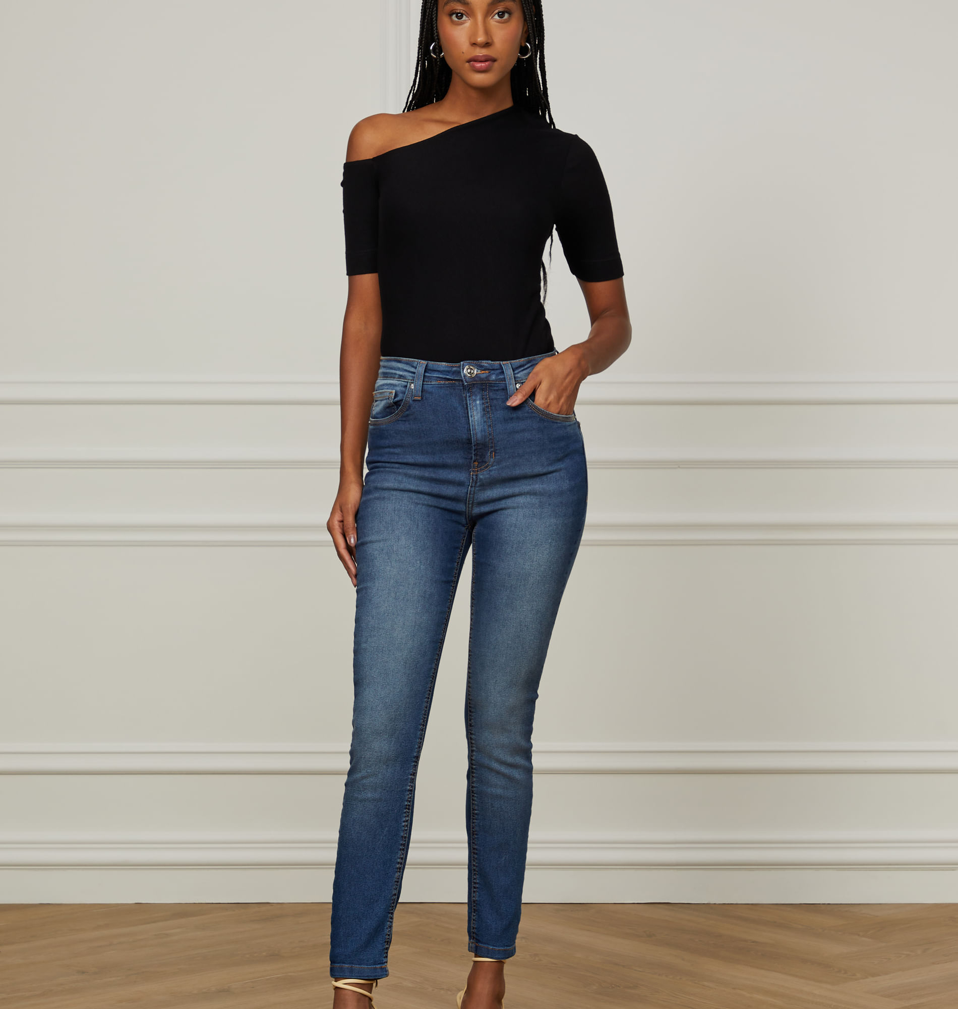 Blusa Rib Decote Angular