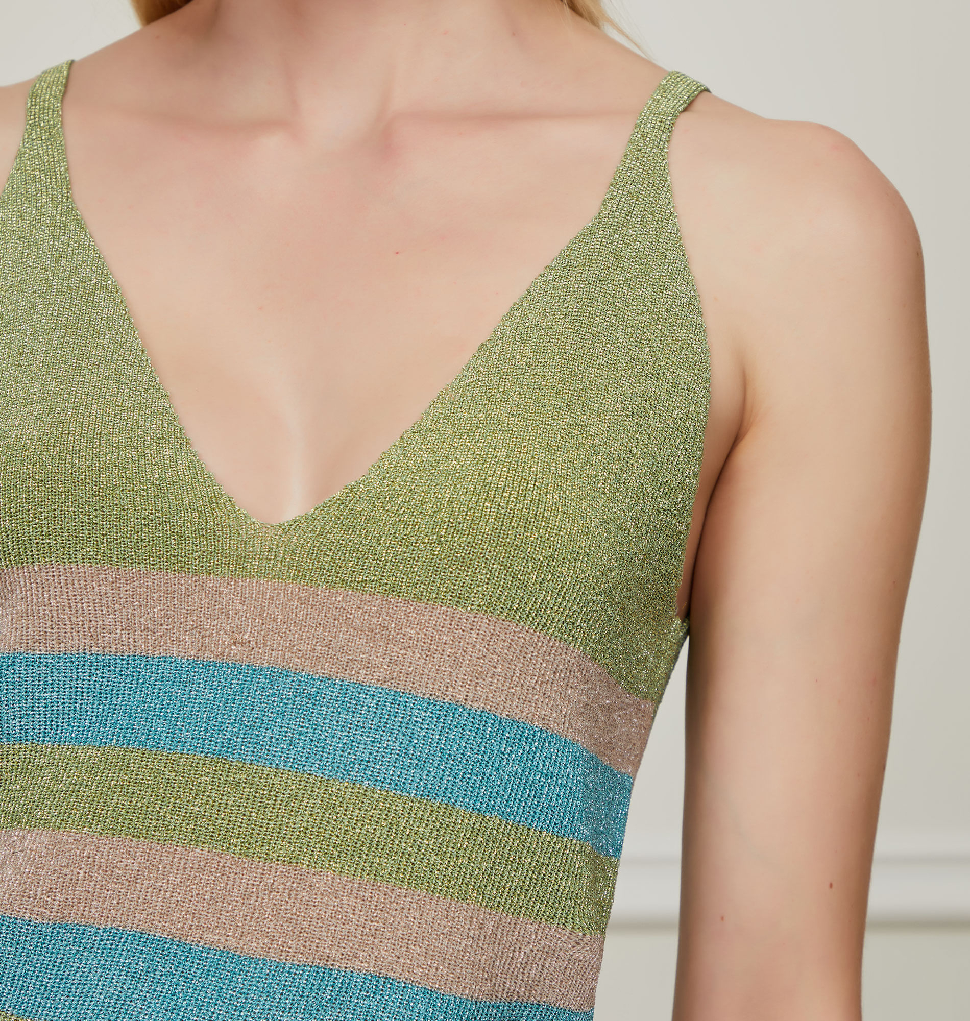 Regata Com Lurex Listrado De Tricot Mix Colors