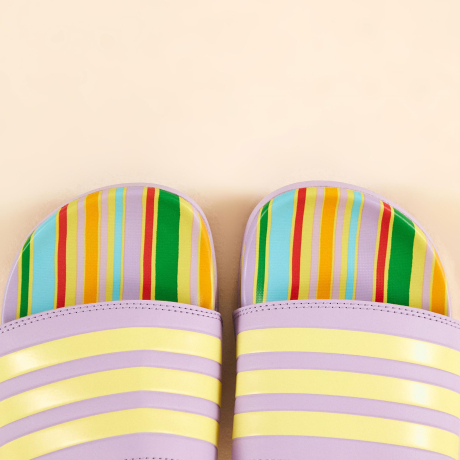 Adilette Adidas Handmade Stripes Pastel