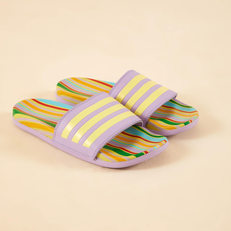 Adilette Adidas Handmade Stripes Pastel