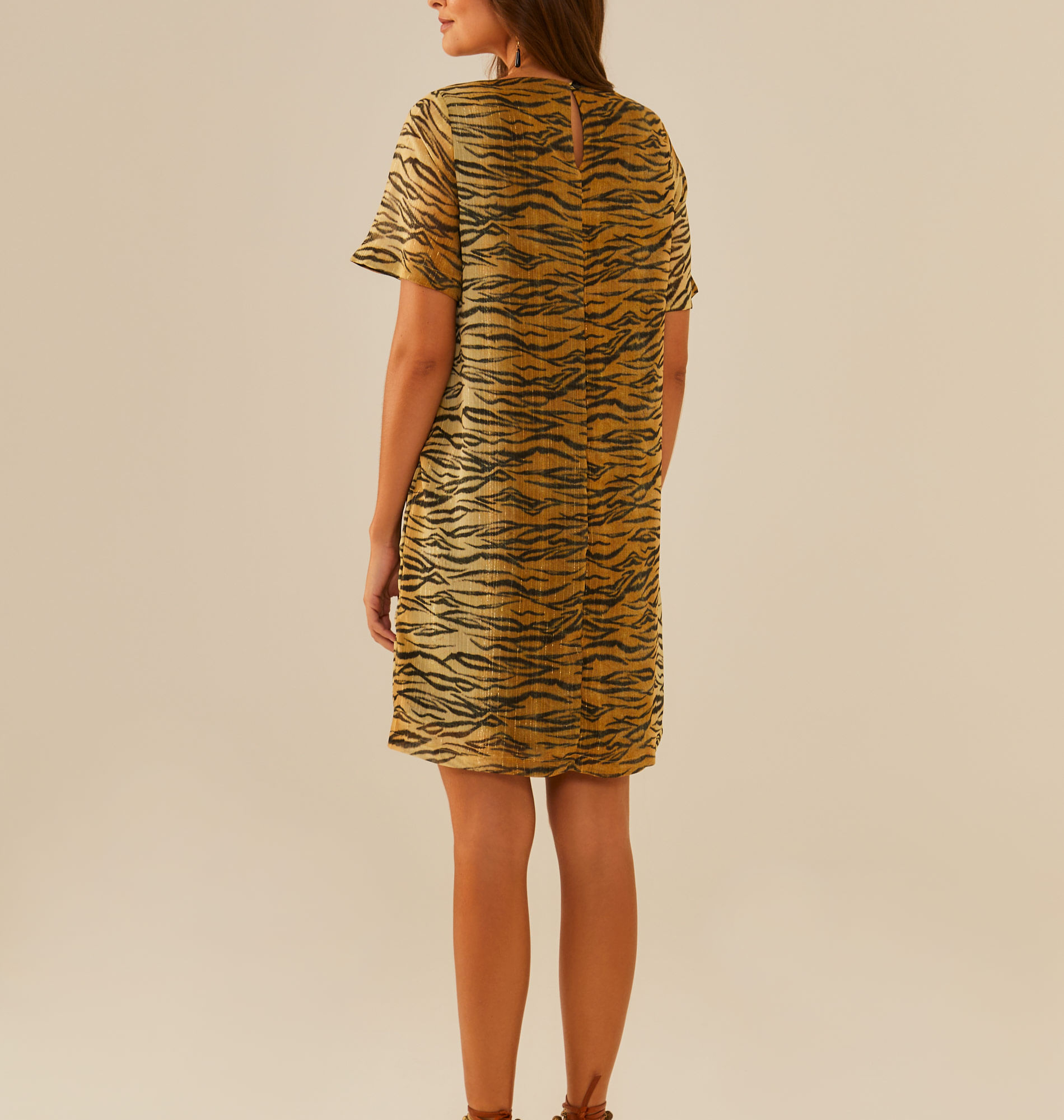 Vestido Curto Estampa Selva