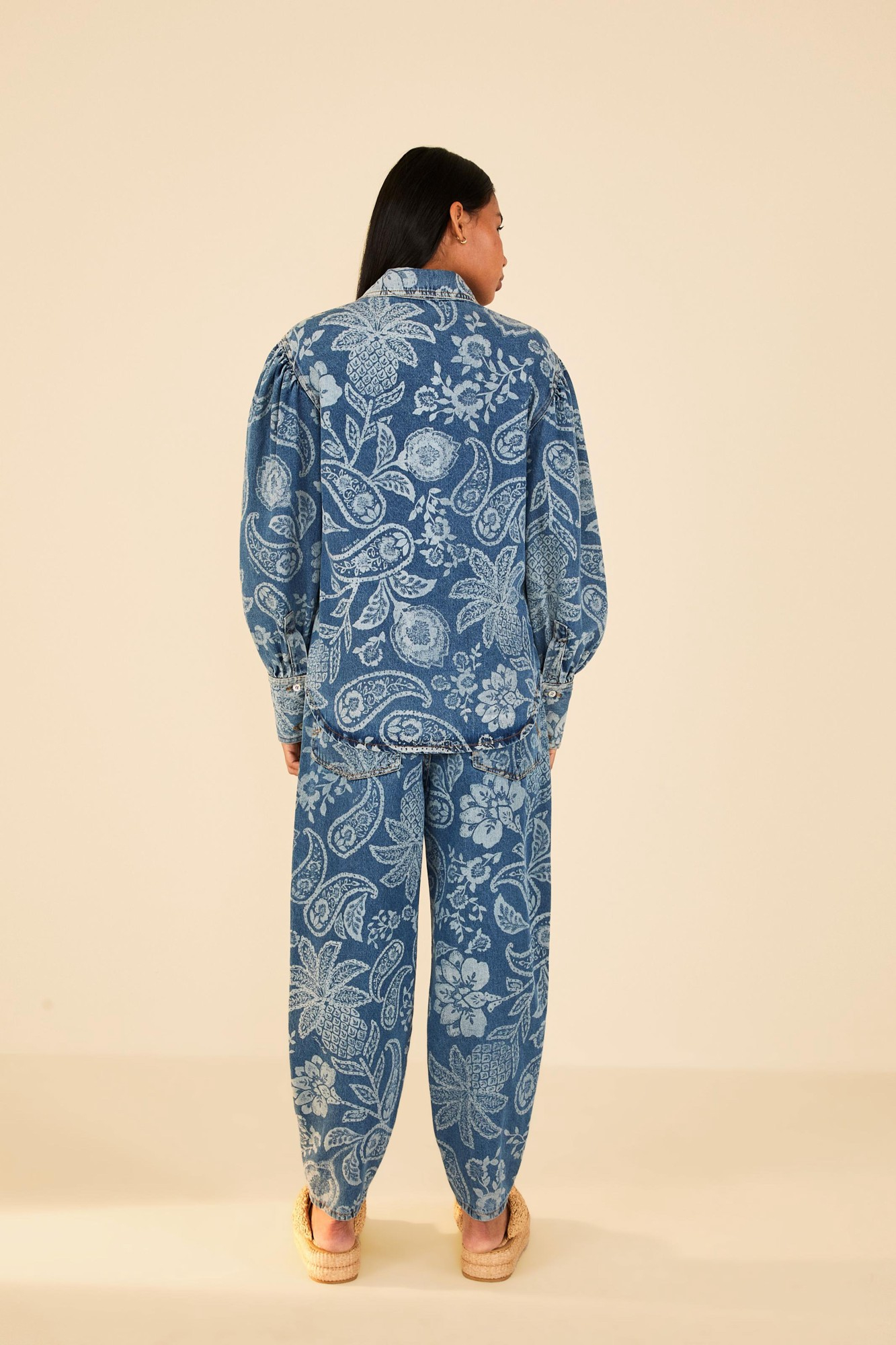 Camisa Jeans Estampada Desejo De Abacaxi