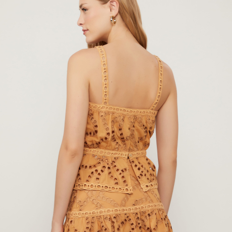 Blusa De Algodão Correntes Marrom Nozes