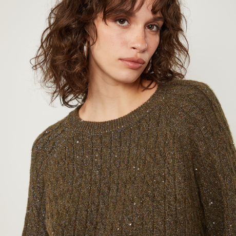 Blusa De Tricot Trançada