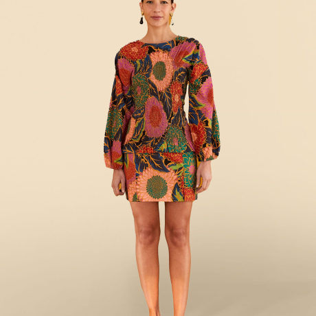 Blusa Lastex Estampada Floral Vintage