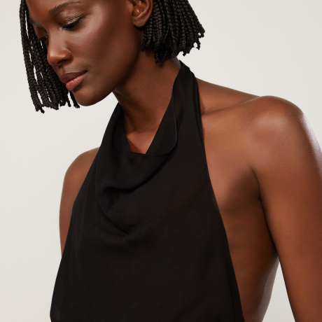 Body De Tule e Georgette Preto