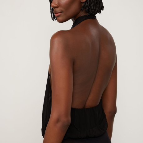 Body De Tule e Georgette Preto
