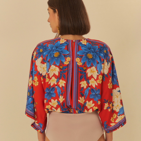 Body Estampado Lenço Ararajuba