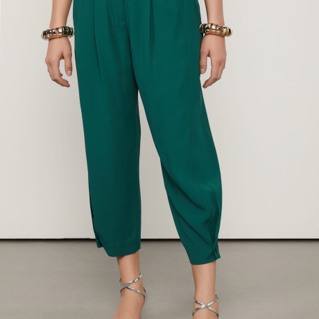 Calça De Crepe Verde Encanto