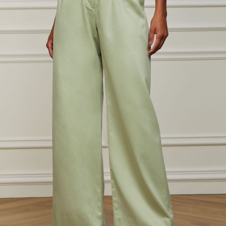 Calça Pantalona Verde De Alfaiataria