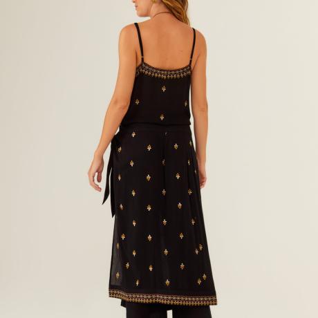 Calça Pareô Bordado Varanasi Calça Pareô Bordado Varanasi