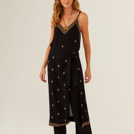 Calça Pareô Bordado Varanasi Calça Pareô Bordado Varanasi