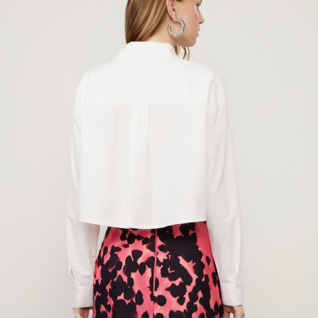 Camisa De Algodão Cropped