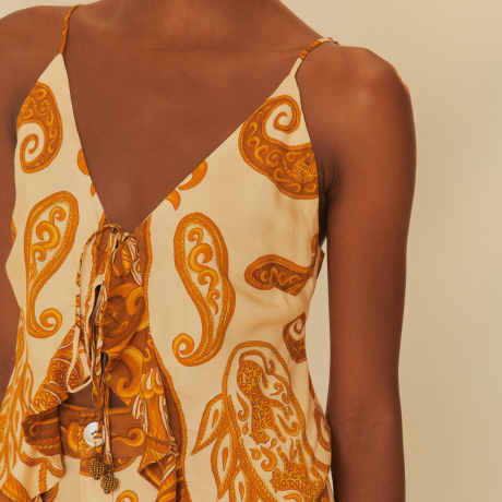 Regata Lenço Estampada Paisley Onça