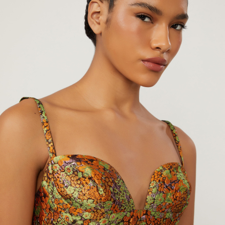 Top Cropped Mini Flower Com Recorte