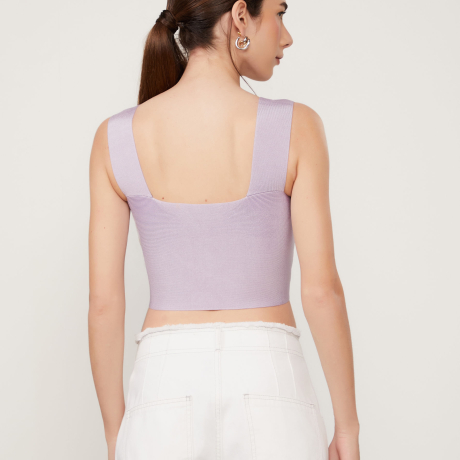 Top De Tricot Faixa Cruzado Basic