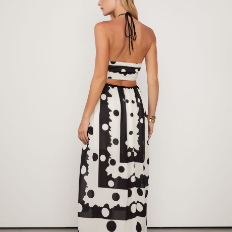 Vestido Longo Com Amarracao No Busto