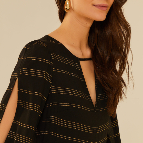 Vestido Longo Listra Lurex