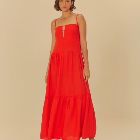 Vestido Longo Recortes