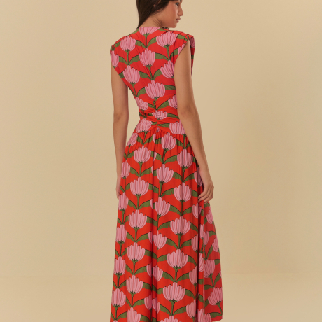 Vestido Midi Estampado Banana Deco