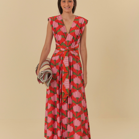 Vestido Midi Estampado Banana Deco