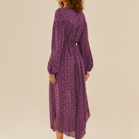 Vestido Midi Ggt Estampa Matiz