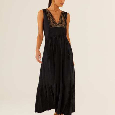 Vestido Midi Pala Bordada Vestido Midi Pala Bordada