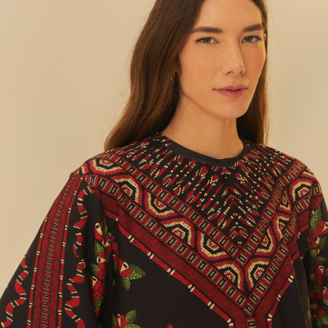 Vestido T-Shirt Big Estampado Guaraná Coral