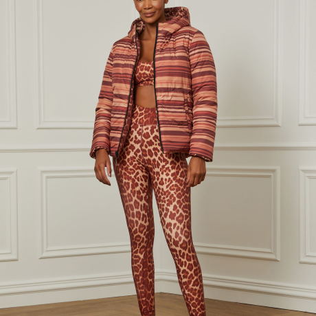 Jaqueta Puffer Dupla-Face Estampada