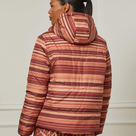 Jaqueta Puffer Dupla-Face Estampada