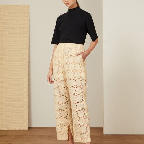 Calça Laise Circulos Bege