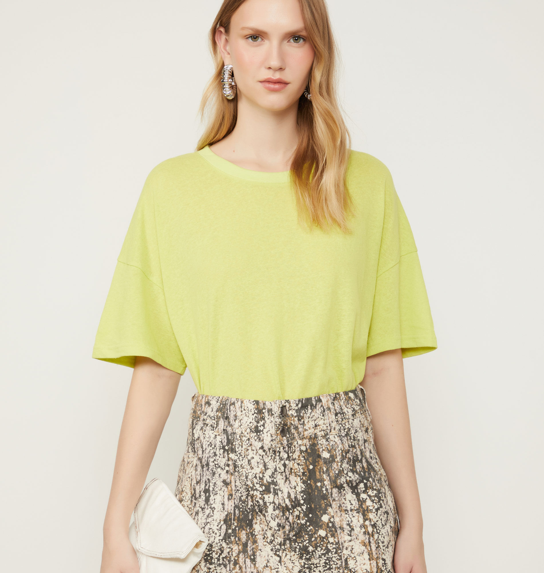 Blusa De Malha Básica Cropped