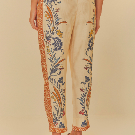 Calça Estampada Leveza Romântica