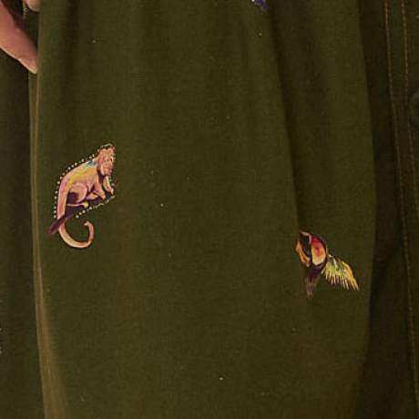Blusa Botões Estampada Na Selva