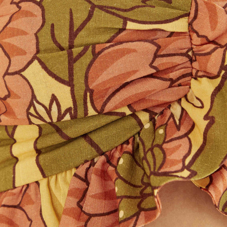 Top Babado Estampado Floral Lindeza