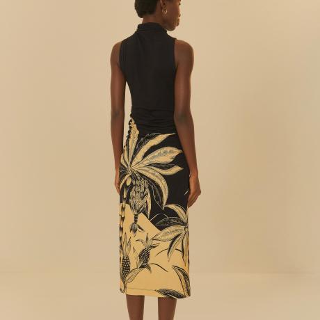 Vestido Midi Estampado Floresta Praiana Vestido Midi Estampado Floresta Praiana