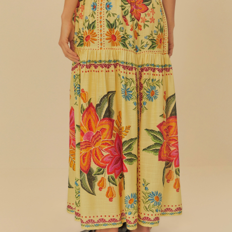 Saia Estampada Delicadeza Em Flor
