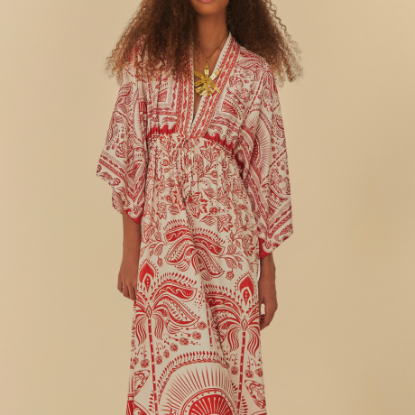 Vestido Longo Estampado Passeio De Rio