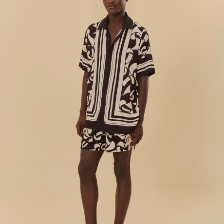 Camisa Uni Estampada Tucanada Lenço Camisa Uni Estampada Tucanada Lenço