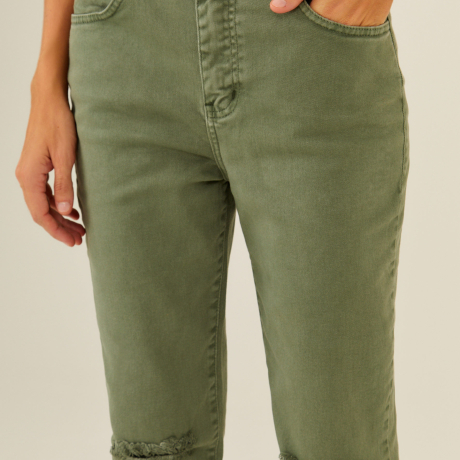 Calça Reta Sarja Color