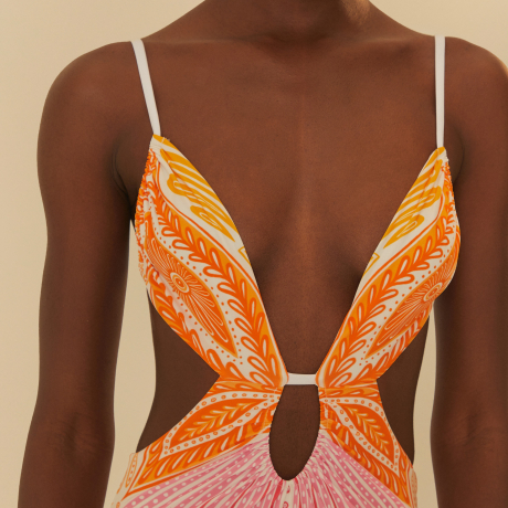 Maiô Localizado Estampado Papillon