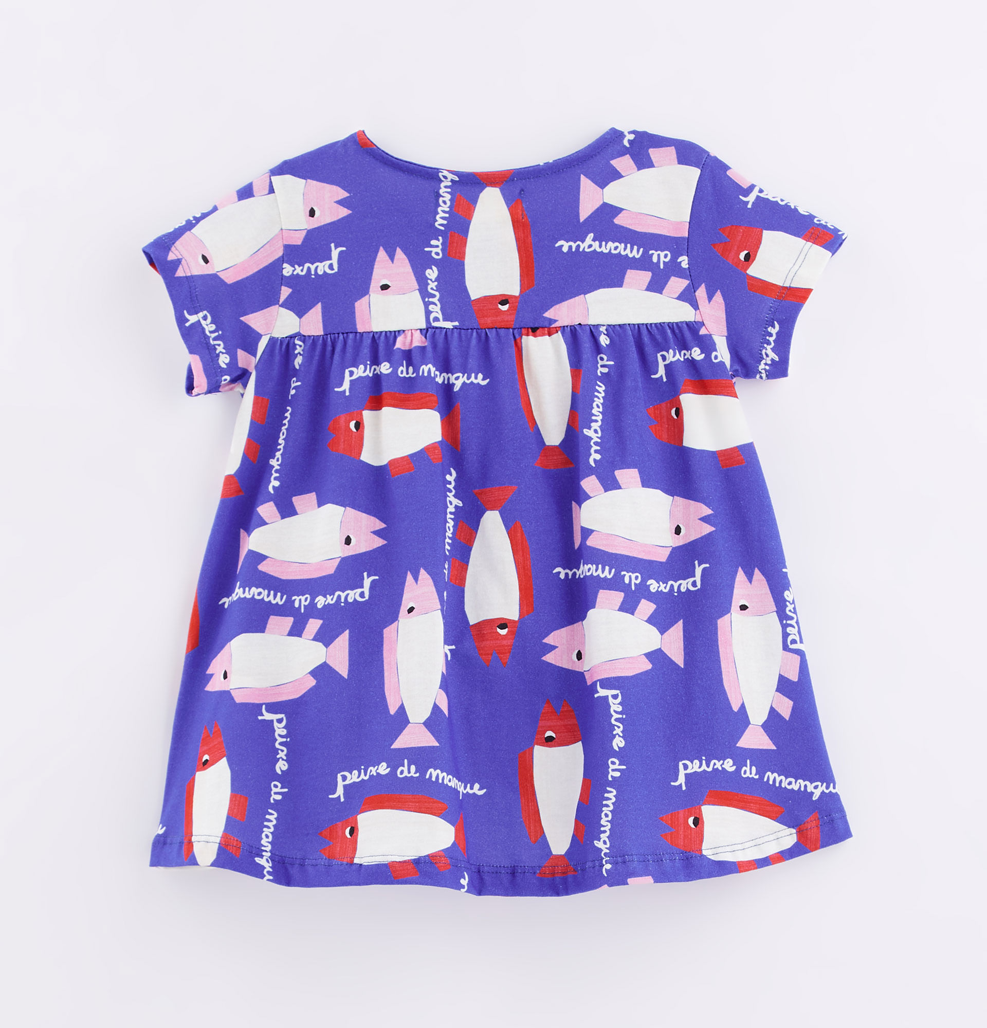 Vestido Bebe Malha Peixe De Mangue