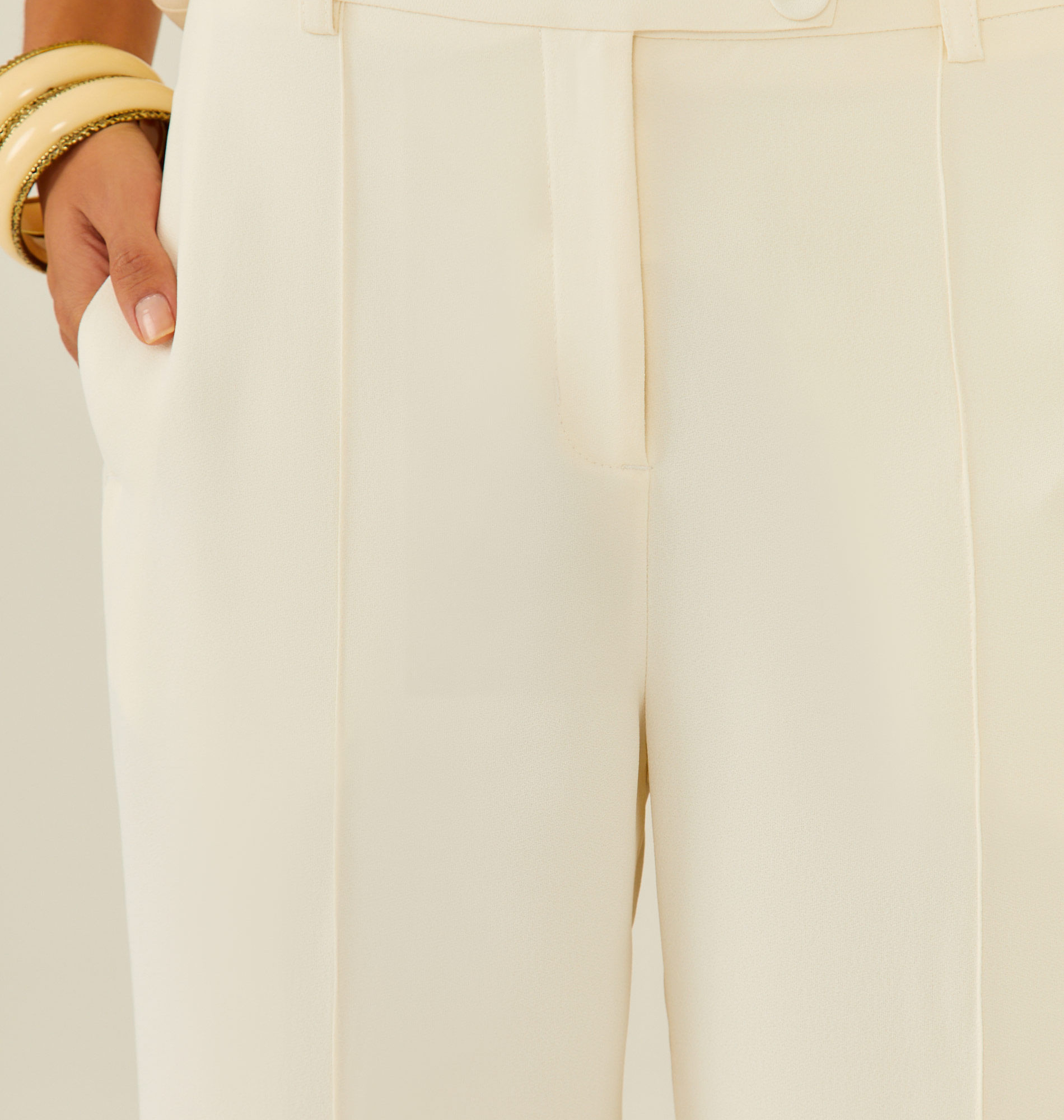 Calça Reta Crepe Pala v