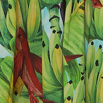 Vestido Midi Estampado Banana D'Água