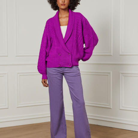 Cardigan De Tricot Texturas