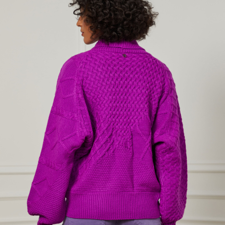 Cardigan De Tricot Texturas