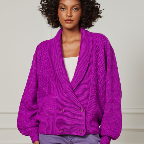 Cardigan De Tricot Texturas