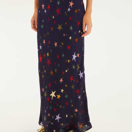 Saia Estampada Noite Estrelada